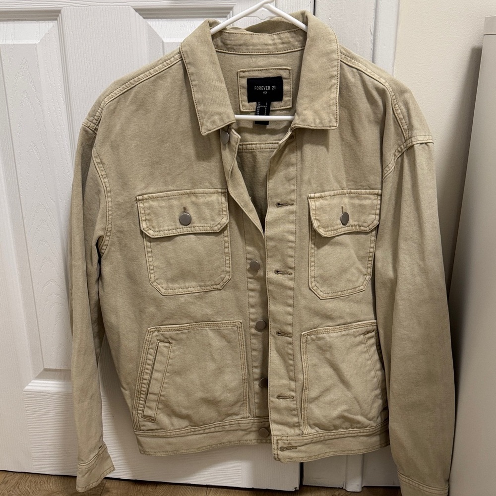 Forever 21 Men's Beige Denim Jacket